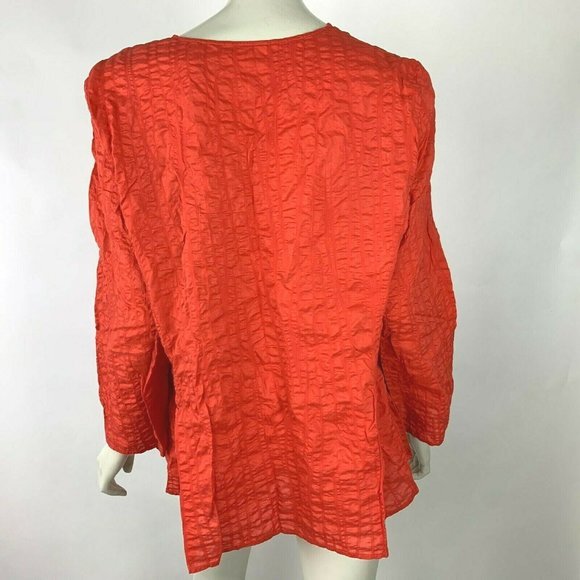 Eileen Fisher Cotton Blouse Top Button-Down Tunic - Picture 4 of 9